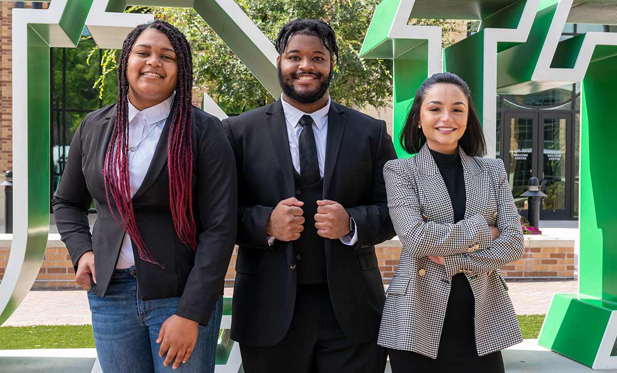 Photo of UNT Kuehne Speaker Series scholarship recipients