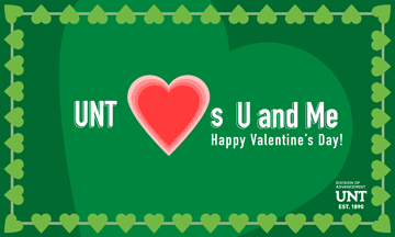 UNT Love Valentine's Day Card 1