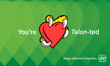 UNT Love Valentine's Day Talonted Card 2