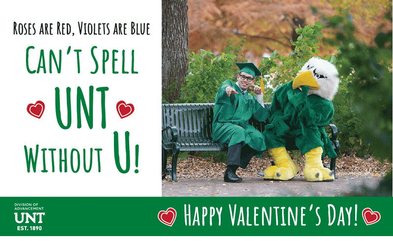 UNT Love Valentine's Day Keen for Mean Green Card 5