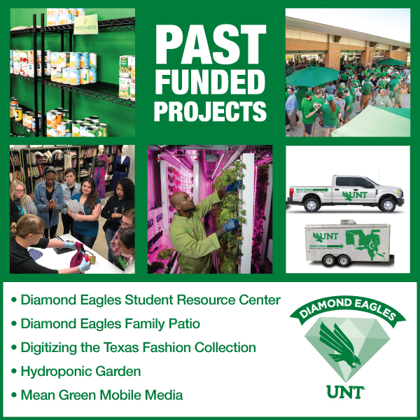 UNT Diamond Eagles Society Past Projects