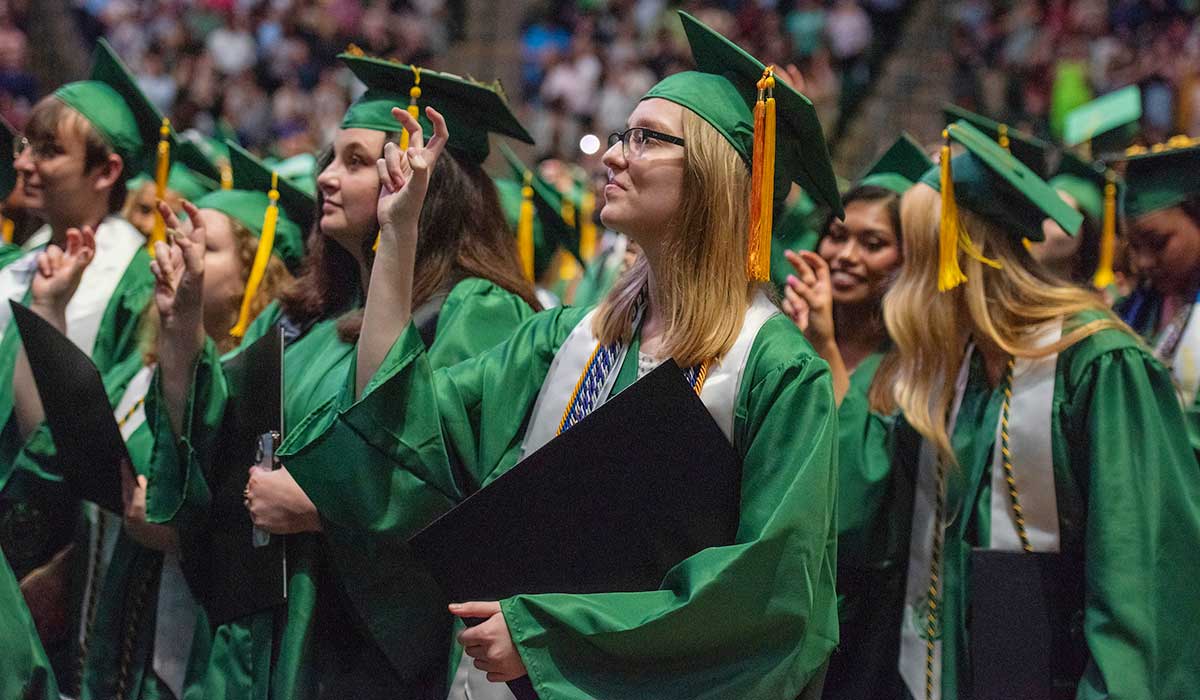 UNT commencement ceremony